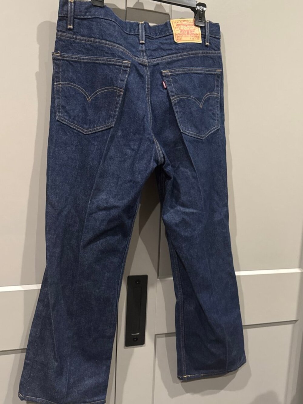 Men's LEVI'S 517  2002 Unwashed Unworn BOOT CUT DENIM JEANS PANTS 38x31
